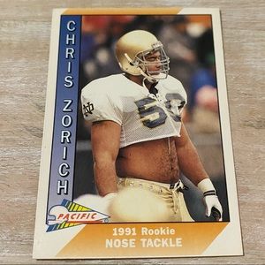 Chris Zorich  Rose Tackle Chicago Bears Card